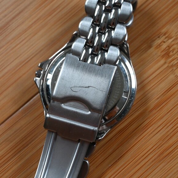 VTG 1998 Men's Fossil "Blue" Water Resistant Stainless Steel Watch - Picture 8 of 16